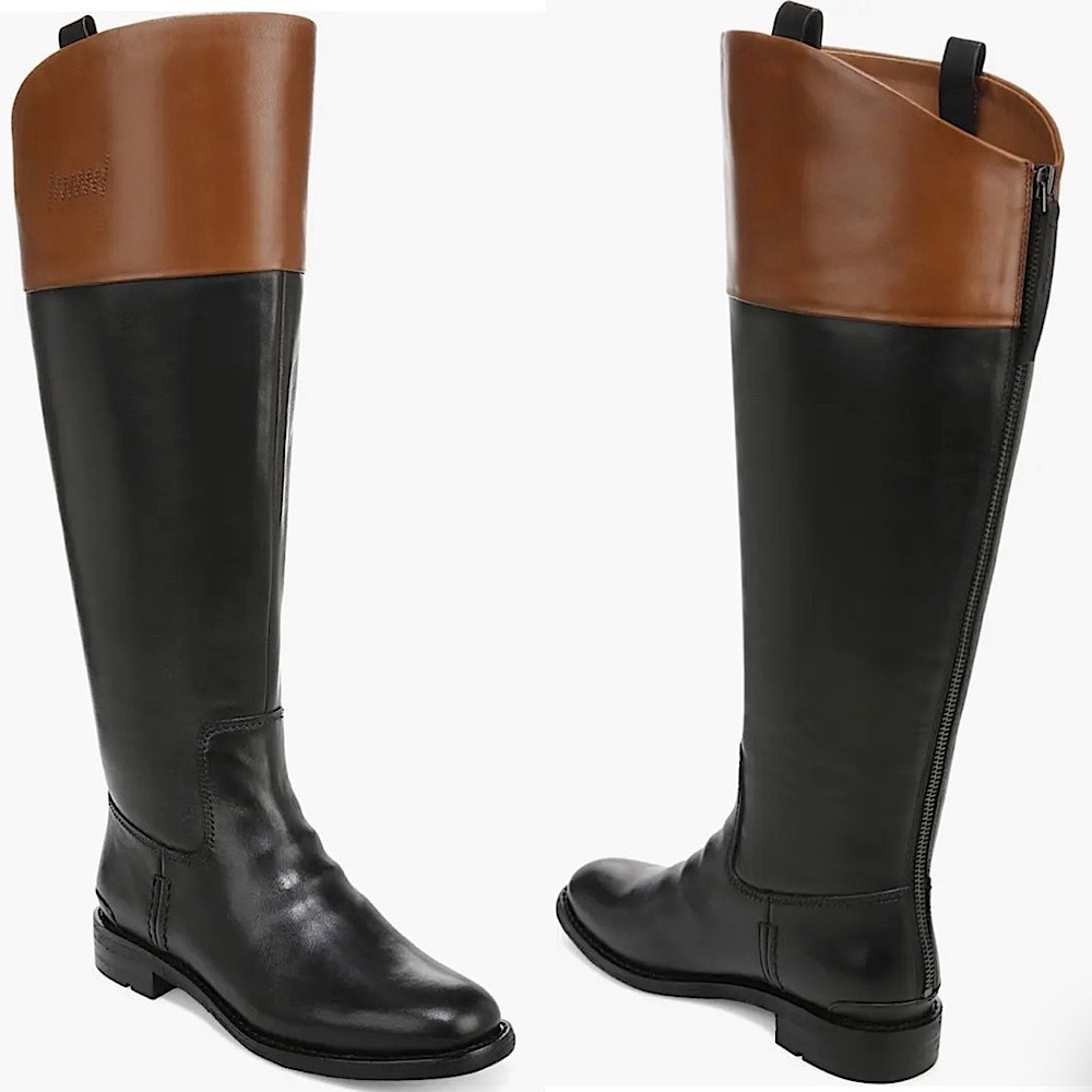 NWT Franco Sarto Meyer Knee High Riding Boot - Wide Calf Size 7W